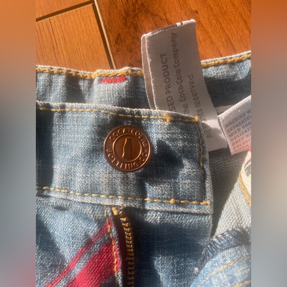 COCA COLA TRADEMARK DENIM SHORTS - Picture 4 of 13
